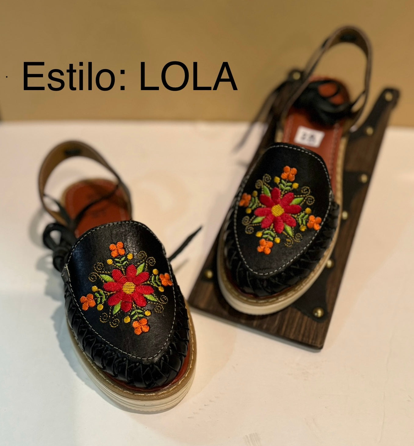 LOLA - Huarache de dama Negro