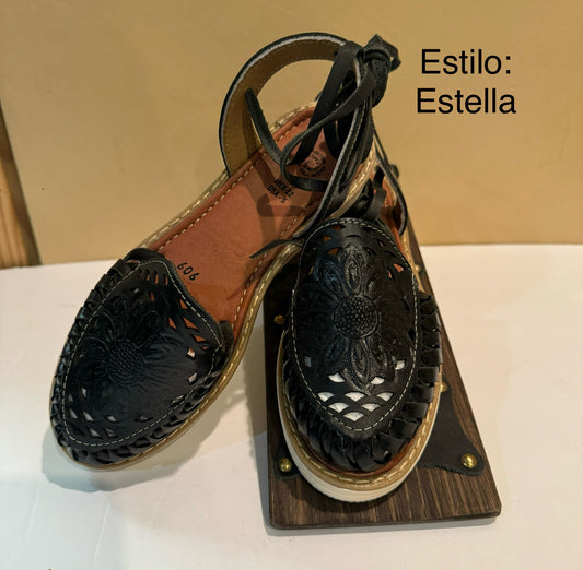 ESTELLA- huarache de dama negro