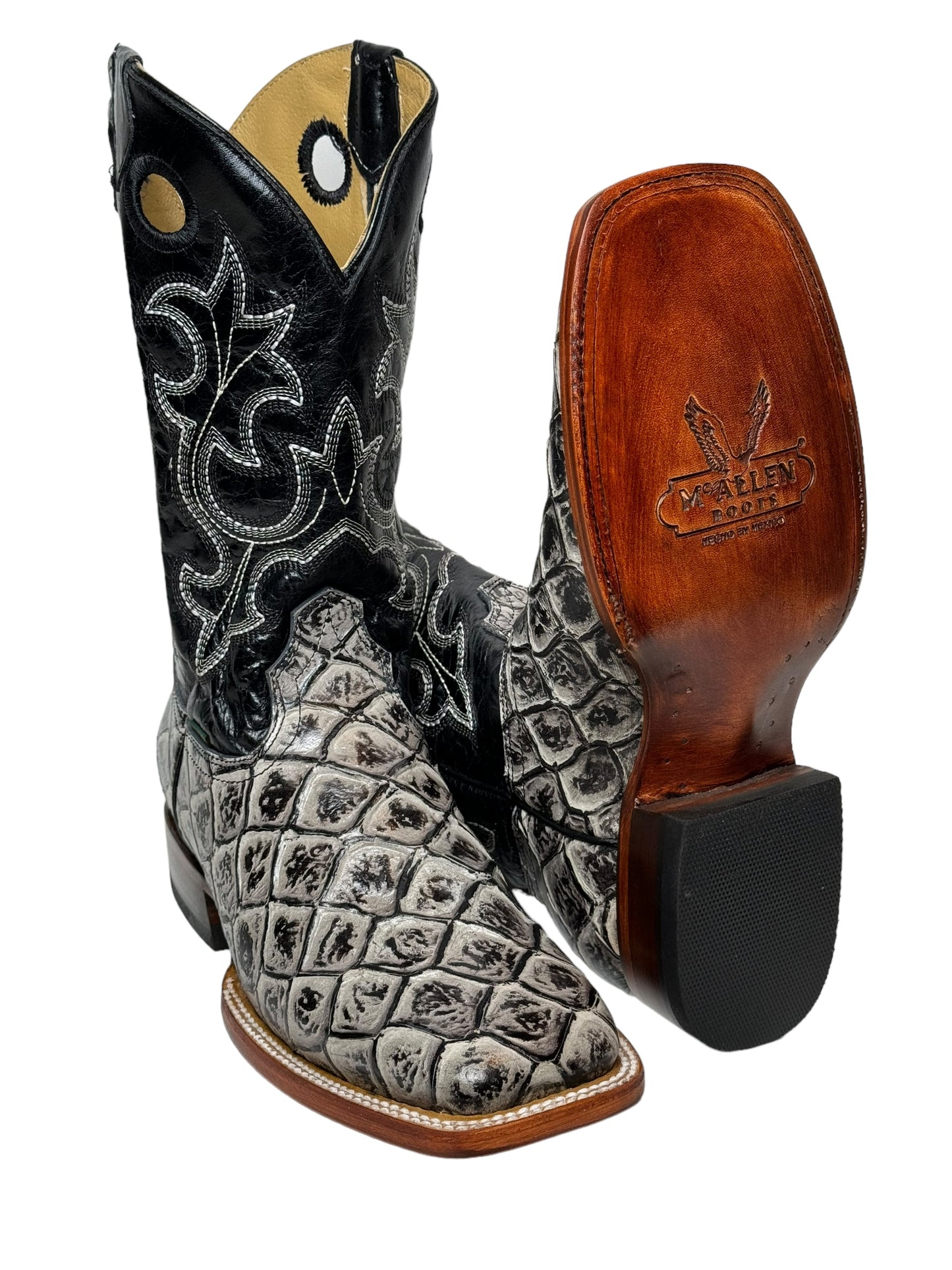 MENS PIRARUCO PRINT LEATHER SOLE- G30