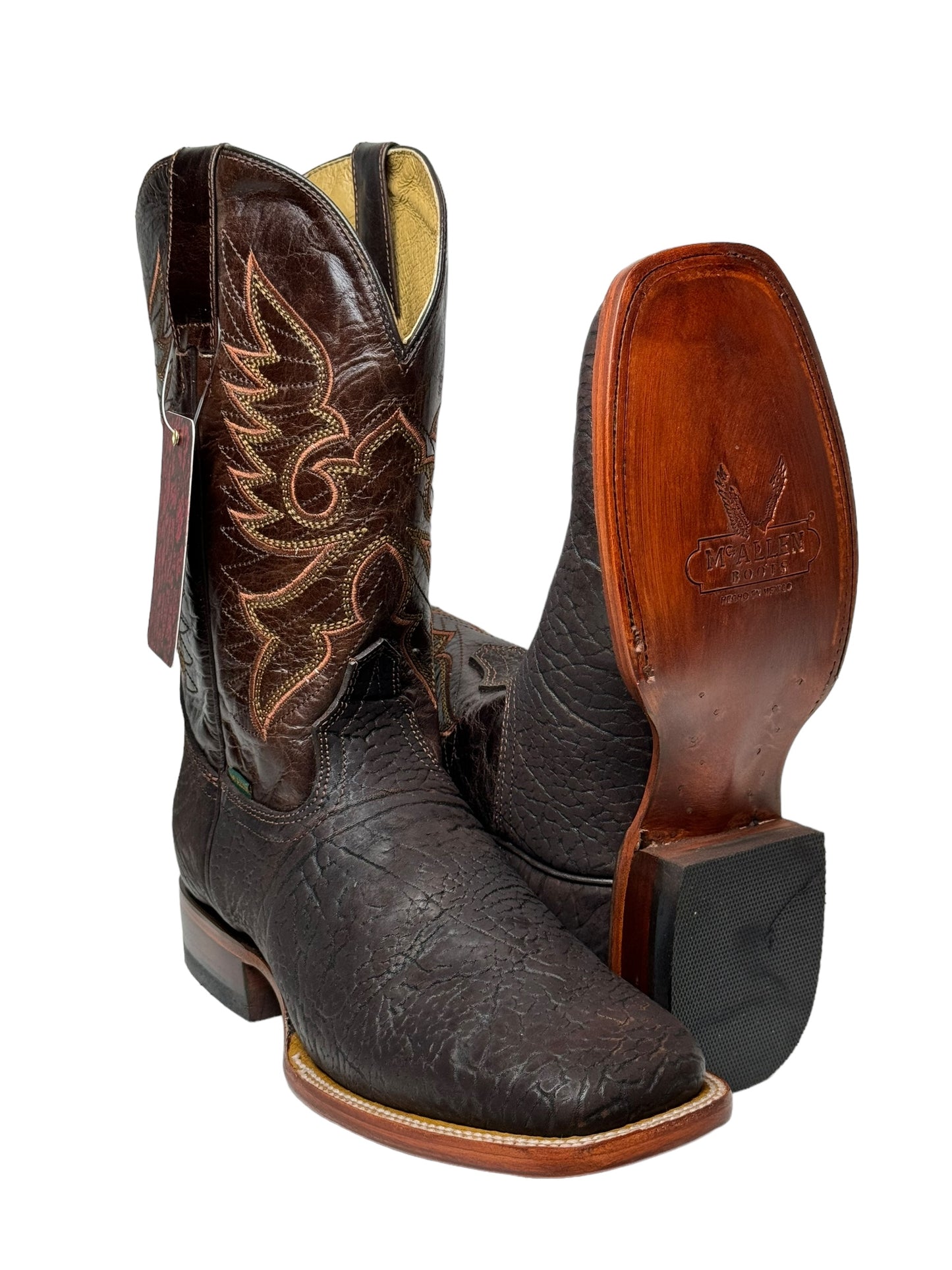 MENS BULL NECK RODEO IN BROWN WITH LEATHER SOLE- G34