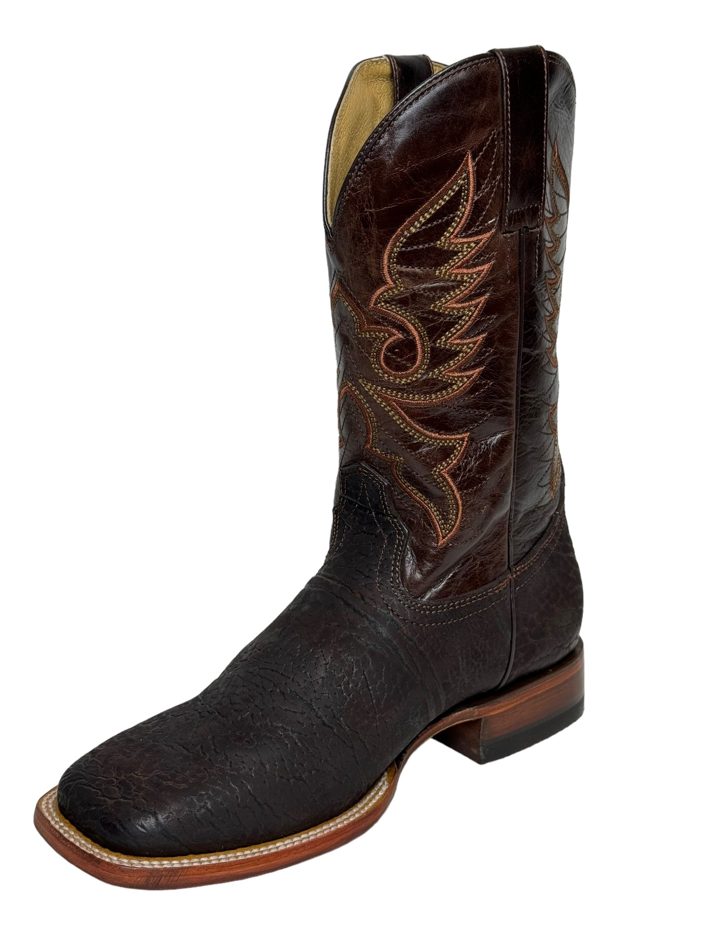 MENS BULL NECK RODEO IN BROWN WITH LEATHER SOLE- G34