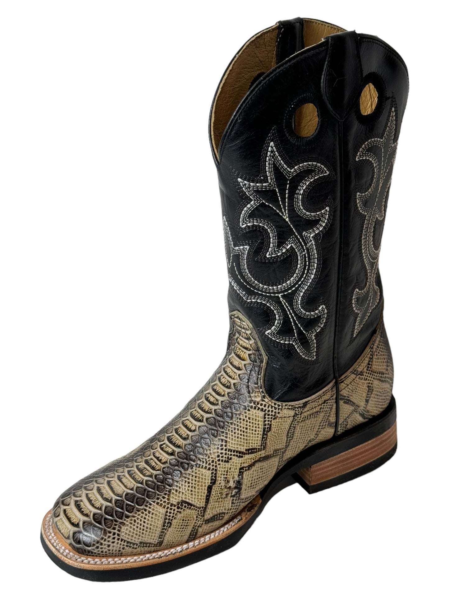 MENS WATER SNAKE PRINT RUBBER SOLE - G22