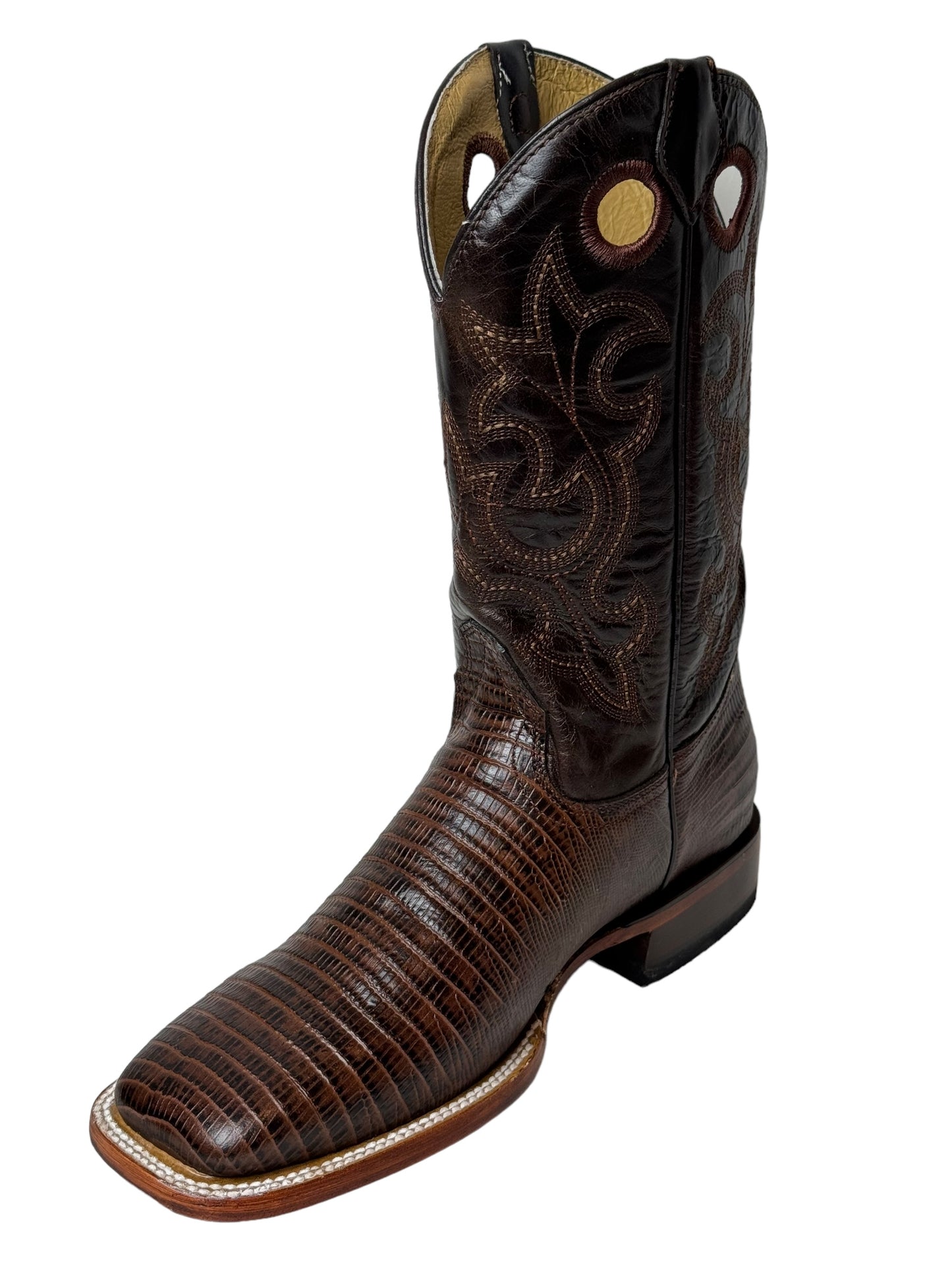 MENS LIZARD PRINT IN BROWN LEATHER SOLE- G24