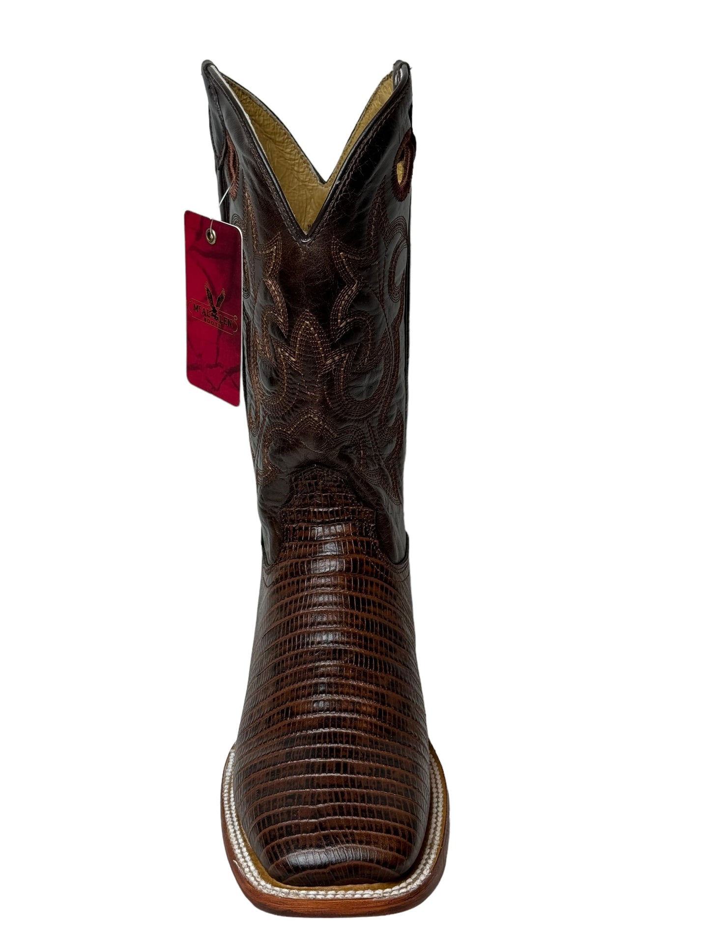 MENS LIZARD PRINT IN BROWN LEATHER SOLE- G24