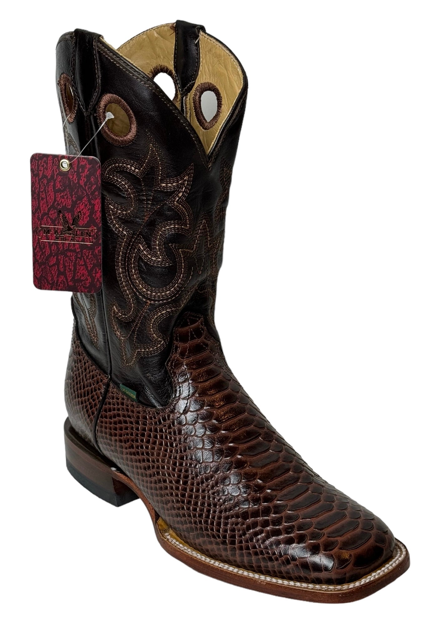 MENS PYTHON PRINT IN BROWN-G19