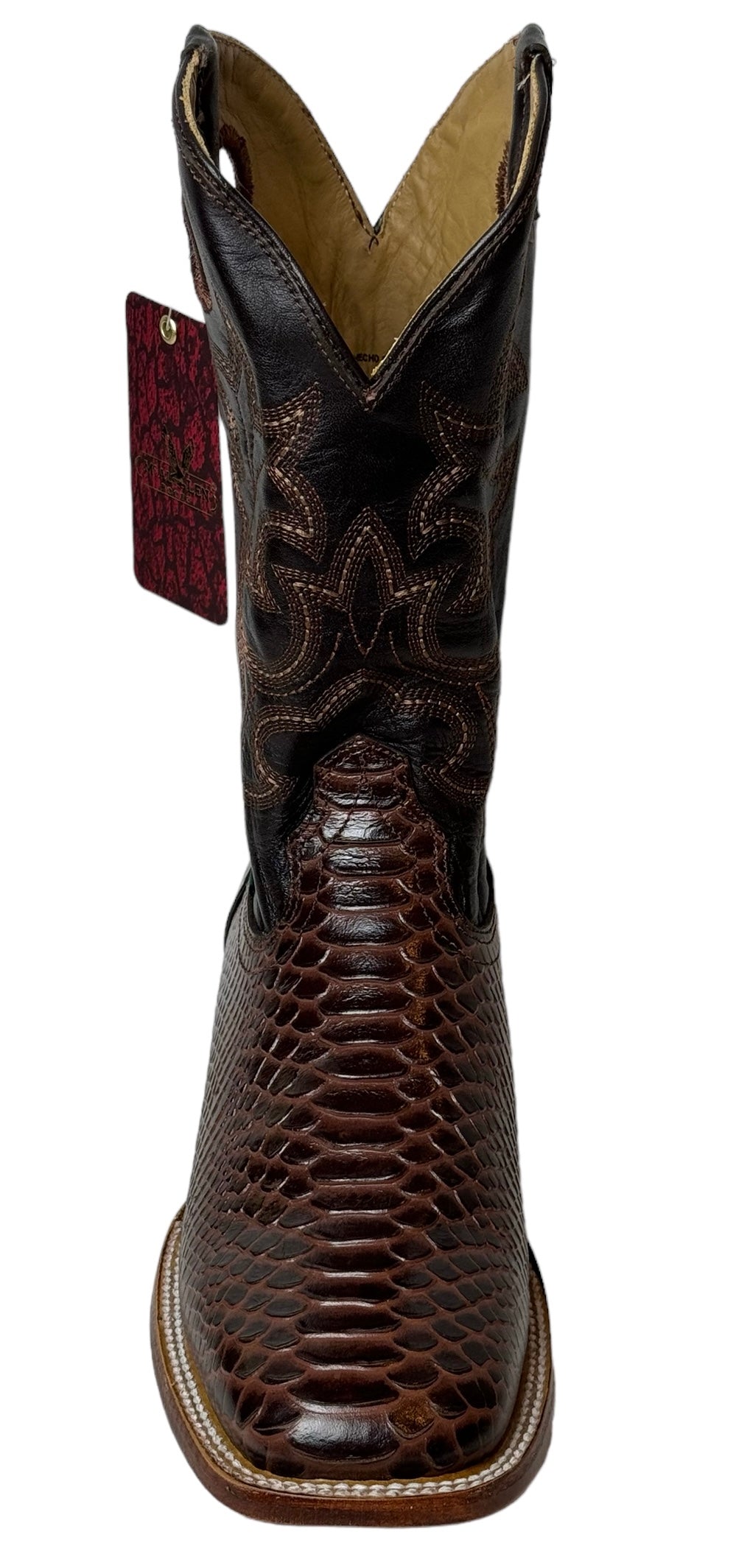 MENS PYTHON PRINT IN BROWN-G19